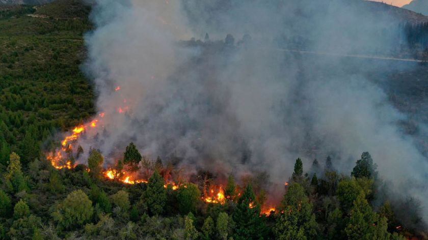 incendio en el bolson, el bolson, rio negro